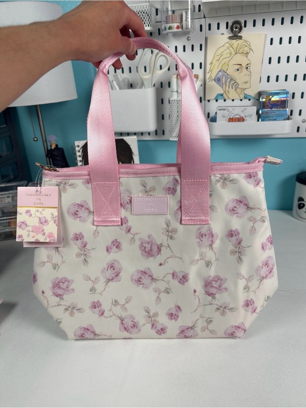 Loveshackfancy x target yoobi lunch tote bag